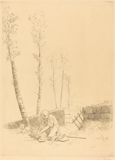 Das verlorene Schaf (Le mouton retrouvé) von Alphonse Legros