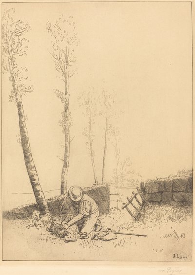Das gefundene Schaf von Alphonse Legros