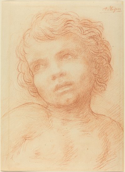 Kopf eines Kindes von Alphonse Legros