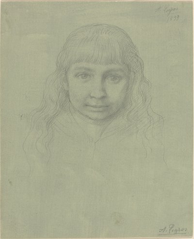 Kopf eines Kindes von Alphonse Legros