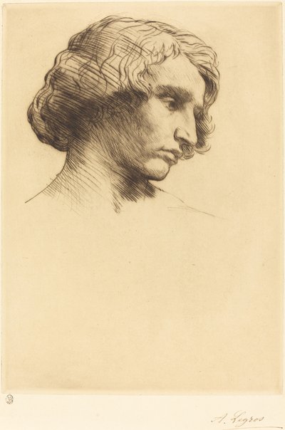 Kopf eines Mannes von Alphonse Legros