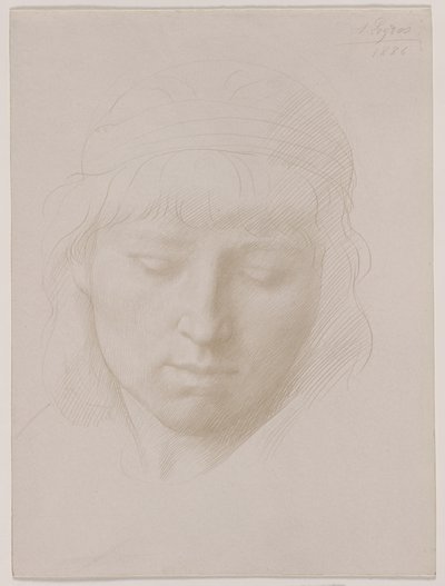 Kopf eines Mannes, 1886 von Alphonse Legros