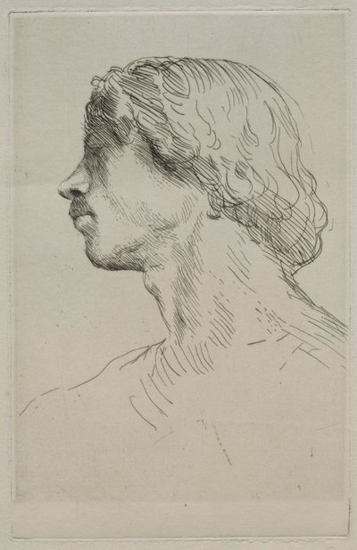 Kopf eines Modells von Alphonse Legros