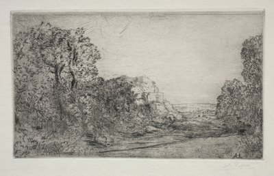 Landschaft: Sonnenaufgang von Alphonse Legros