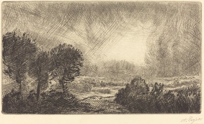 Landschaft mit Sturm von Alphonse Legros