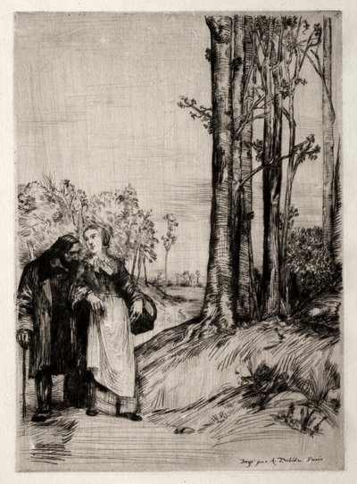 Le Promenade du convalescent, ca. 1861 von Alphonse Legros