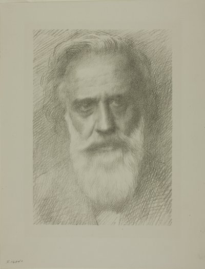 Porträt des Künstlers, achte Platte von Alphonse Legros