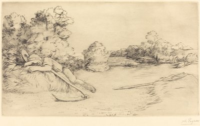 Siesta eines Erntearbeiters von Alphonse Legros