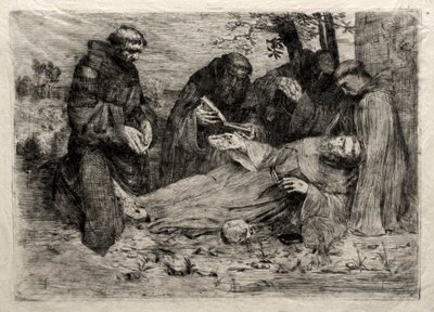 Der Tod des Heiligen Franziskus von Alphonse Legros