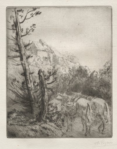 Der Bauernhof auf dem Hügel von Alphonse Legros