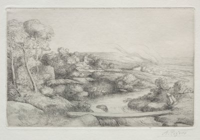 Die Fußgängerbrücke La Passerelle von Alphonse Legros