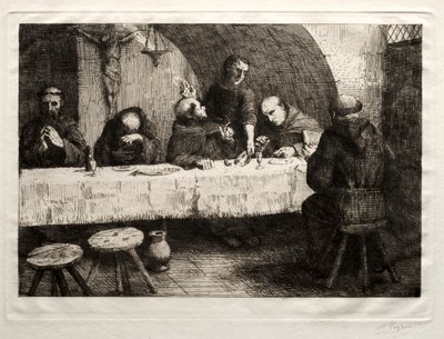 Das Refektorium, um 1862 von Alphonse Legros