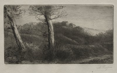 Der Reisende, ausgestreckt auf dem Gras von Alphonse Legros