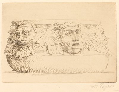 Vase mit Grotesken Le vase aux masques von Alphonse Legros