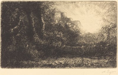 Ansicht eines Schlosses (Chateau de Poillet) von Alphonse Legros