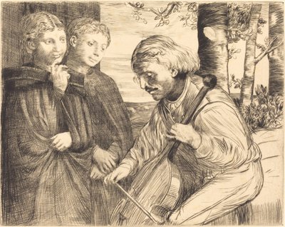 Gambenspieler von Alphonse Legros