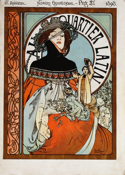 Au Quartier Latin, 1898 von Alphonse Mucha