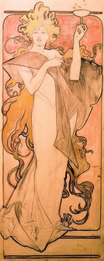 Champagne Ruinart von Alphonse Mucha