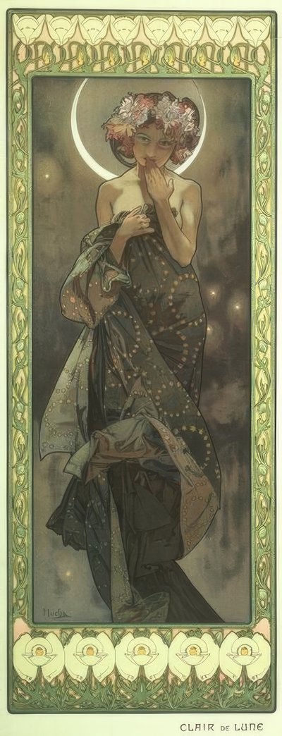 Mondschein von Alphonse Mucha