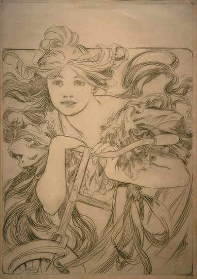 Cycles Perfecta, Entwurfskizze von Alphonse Mucha
