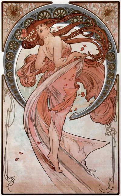 Tanz aus der Serie Die Künste, 1898 von Alphonse Mucha