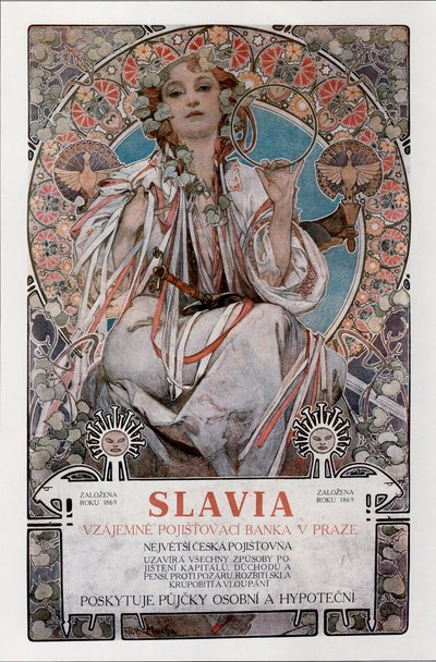 Slavia Poster, 1907 von Alphonse Mucha