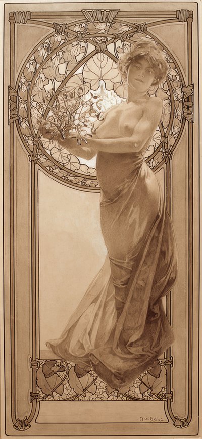 Vorzeichnung für Tafel 8 von Alphonse Mucha