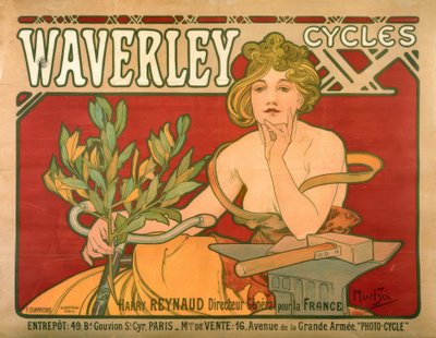 Waverley Fahrräder von Alphonse Mucha