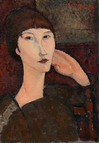 Adrienne Frau mit Pony von Amedeo Modigliani