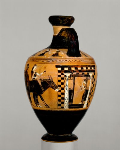 Terrakotta-Lekythos, ca. 550–530 v. Chr. von Amasis Painter