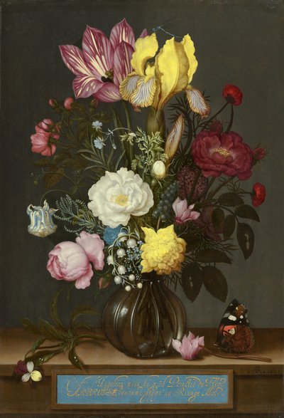 Blumenstrauß in einer Glasvase von Ambrosius Bosschaert
