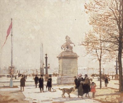 Herbst auf den Champs-Élysées von Amédée Julien Marcel Clément