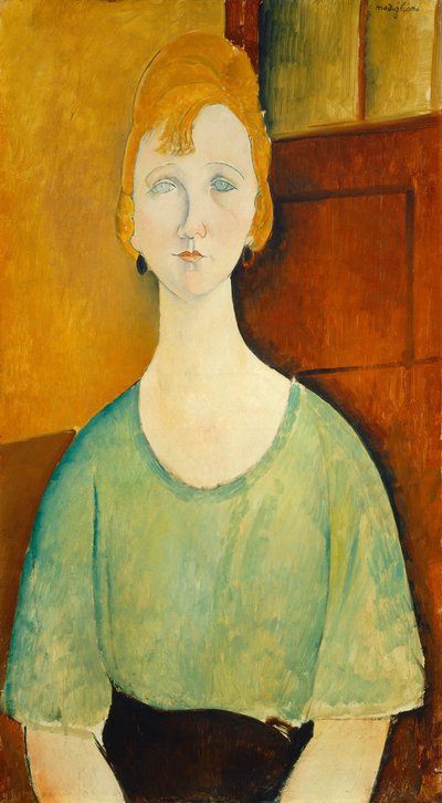 Mädchen in einer grünen Bluse von Amedeo Modigliani