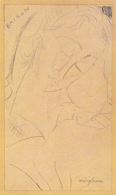 Kopf - Bairon von Amedeo Modigliani