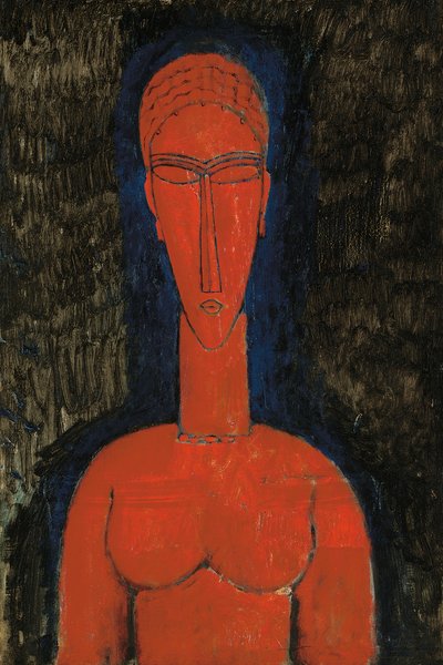 Rote Büste, Karyatide von Amedeo Modigliani