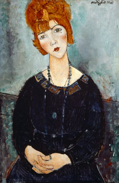 Frau mit Halskette von Amedeo Modigliani