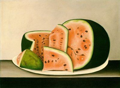Wassermelone auf einem Teller von American 19th Century