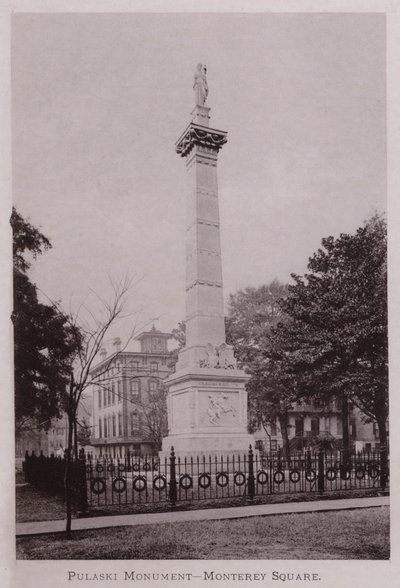 Pulaski-Denkmal, Monterey Square (s/w Foto) von American Photographer (after)