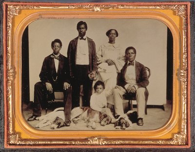 Die Hochzeitsszene, ca. 1860 von American Photographer