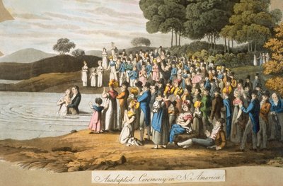 Anabaptistische Zeremonie in Nordamerika von American School