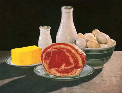 Butter, Milch, Eier und Rindfleisch von American School