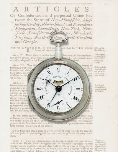 Kalenderuhr, ca. 1780 (Silbergehäuse) von American School