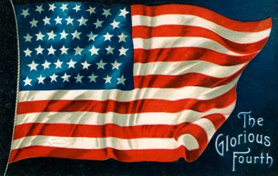Vierter Juli Amerikanische Flagge von American School