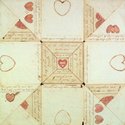 Rebus-Valentine, ca.1760 von American School