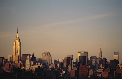 Die Skyline von Manhattan von American School