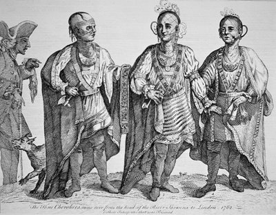 Drei amerikanische Cherokee-Häuptlinge von American School