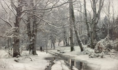 Tauwetter in einem Buchenwald von Anders Andersen Lundby