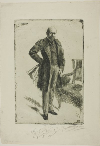 Oberst Lamont I (Ganzkörper) von Anders Leonard Zorn
