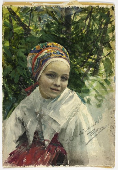 Porträt eines Mädchens von Anders Leonard Zorn