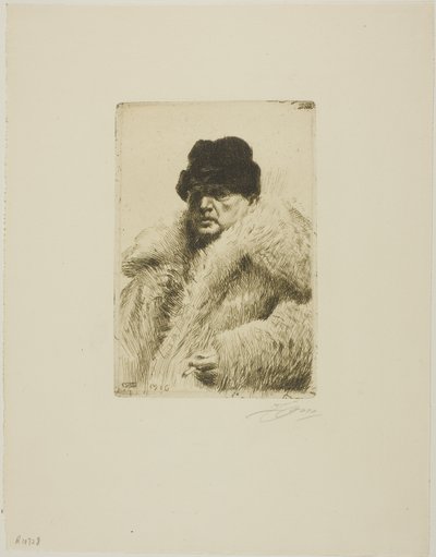 Selbstporträt 1916 von Anders Leonard Zorn